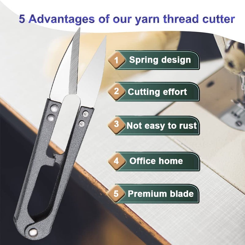 XINYANG 3pcs Sewing Scissors,4.27in Multi-Color Sharp Yarn Snips,Portable Mini Thread Cutters,Sewing Snips Trimming Nipper for DIY Supplies Embroidery Fishing Crafts Plants - Image 3